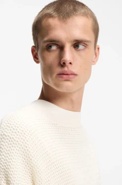 Pullover aus Baumwolle mit perforiertem Strick