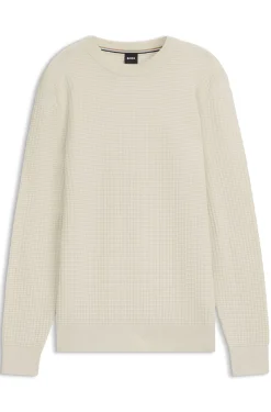 Pullover aus Baumwolle mit Strickstruktur