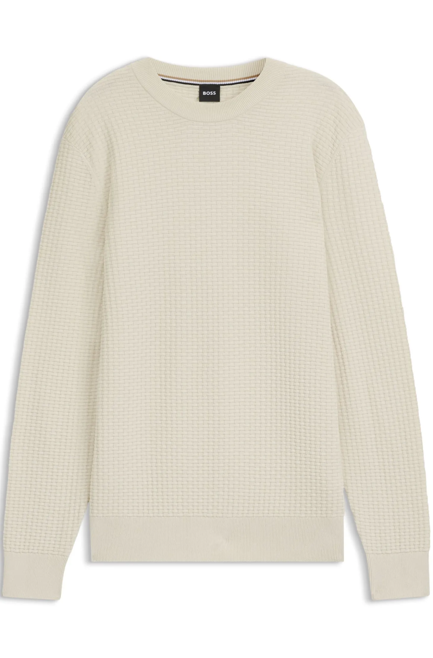 Pullover aus Baumwolle mit Strickstruktur