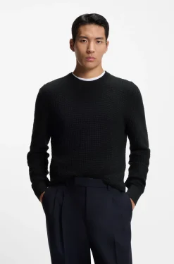 Pullover aus Baumwolle mit Strickstruktur