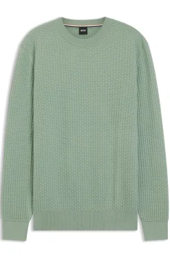 Pullover aus Baumwolle mit Strickstruktur