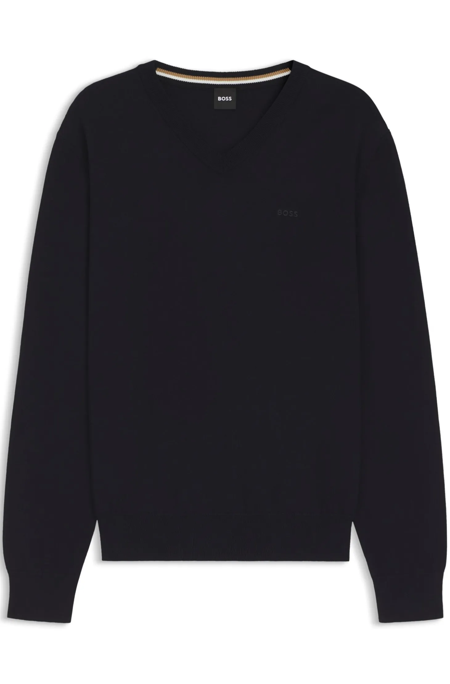 Pullover aus Baumwolle mit V-Ausschnitt