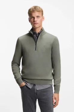 Pullover aus Baumwolle und Kaschmir mit Troyerkragen