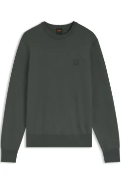 Pullover aus Baumwoll-Mix mit Logo-Patch