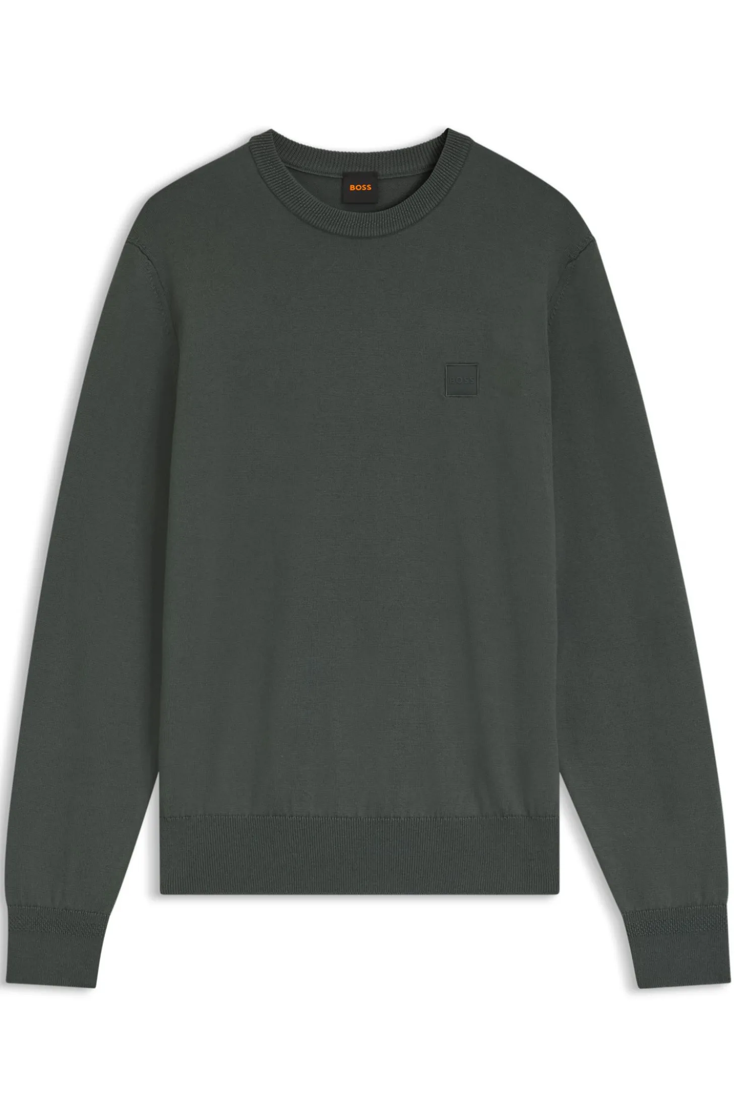 Pullover aus Baumwoll-Mix mit Logo-Patch