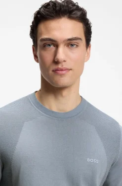 Pullover aus Baumwoll-Mix mit Bodymapping-Struktur