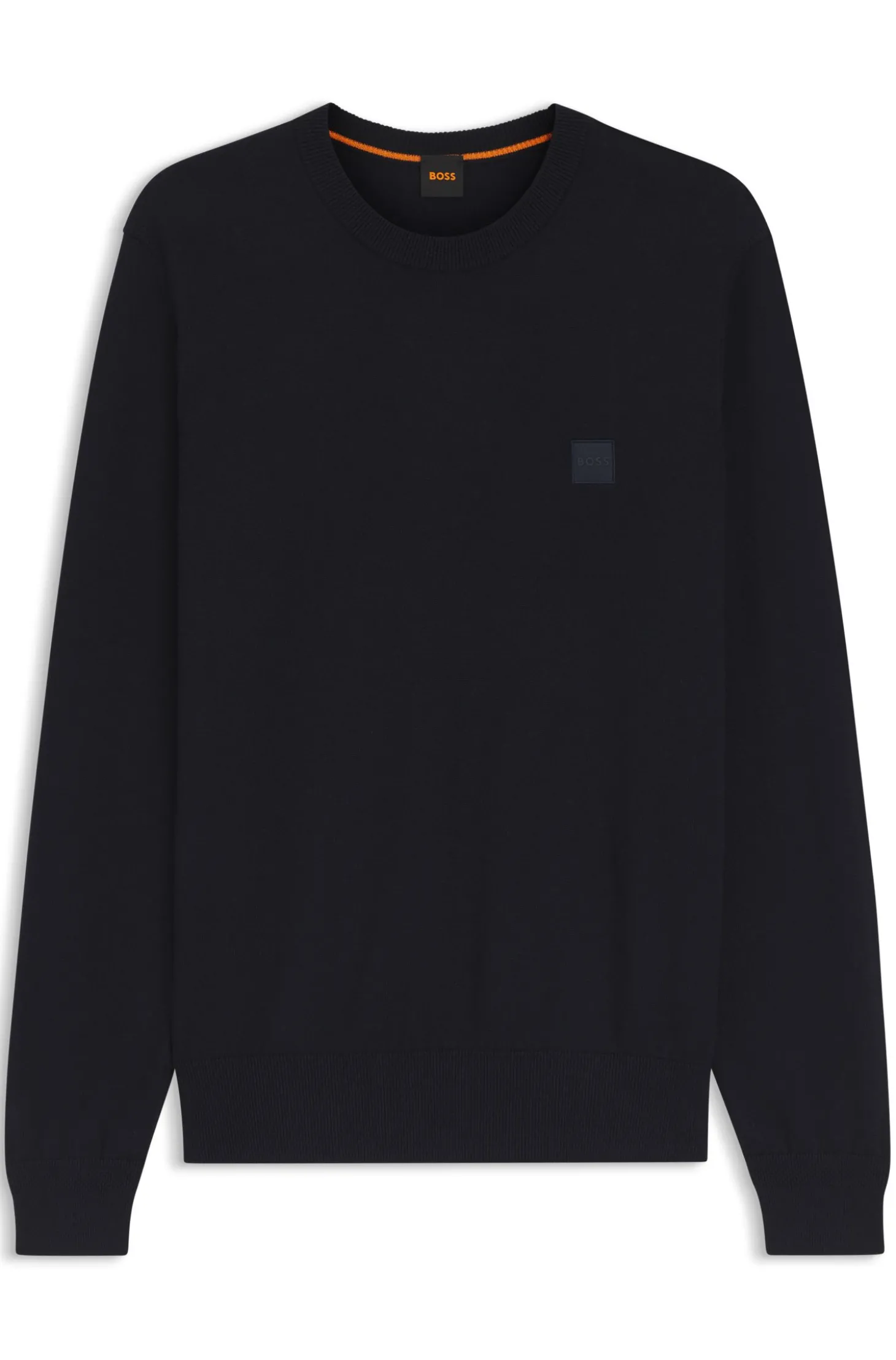 Pullover aus Baumwoll-Mix mit Logo-Patch