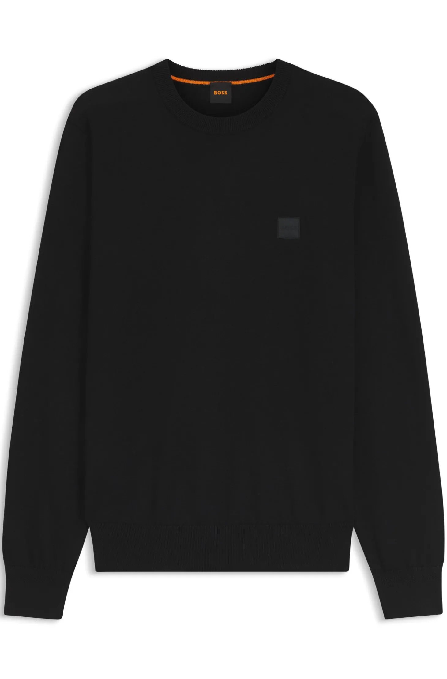 Pullover aus Baumwoll-Mix mit Logo-Patch