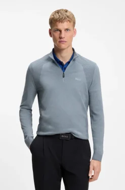 Pullover aus Baumwoll-Mix mit Troyerkragen