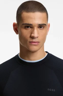 Pullover aus Baumwoll-Mix mit Bodymapping-Struktur