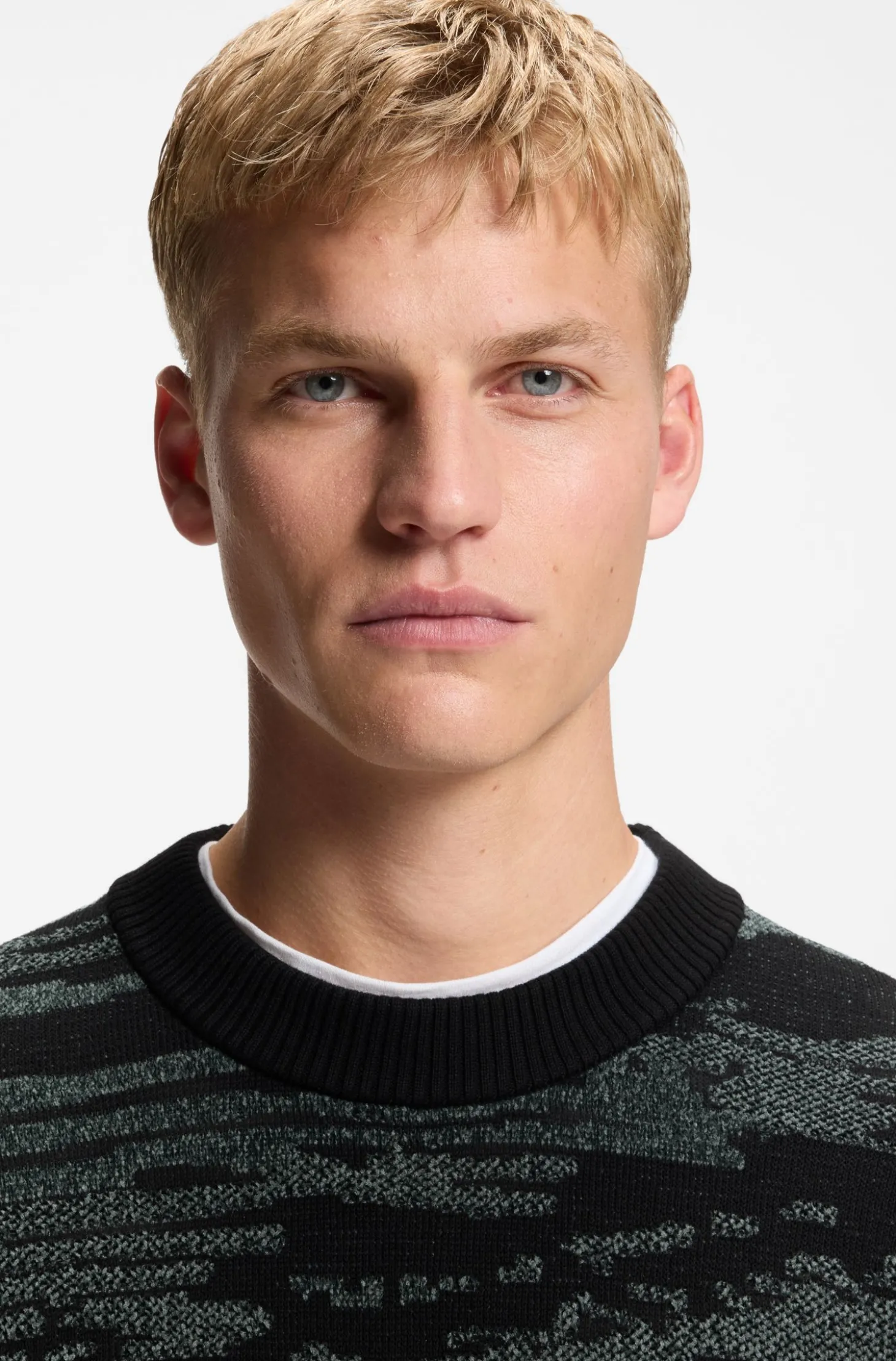 Pullover aus Baumwoll-Mix mit grafischem Jacquard-Muster