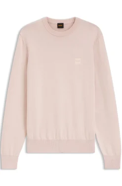 Pullover aus Baumwoll-Mix mit Logo-Patch