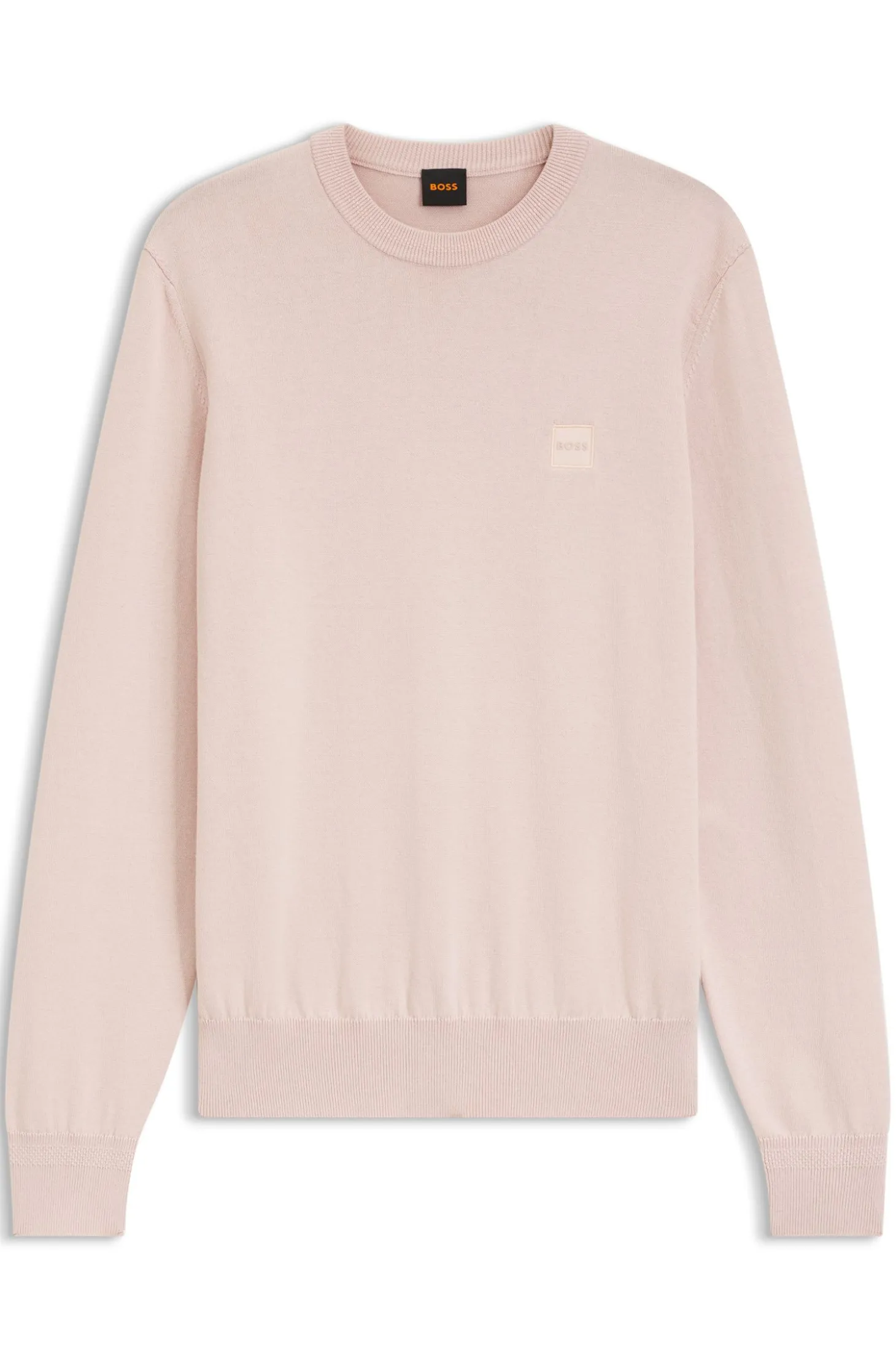Pullover aus Baumwoll-Mix mit Logo-Patch