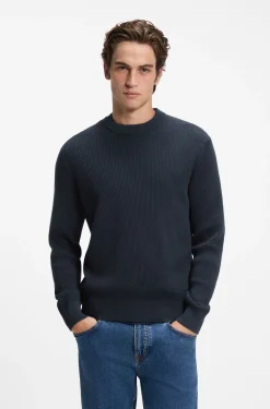 Pullover aus Baumwoll-Mix mit Rippstrick