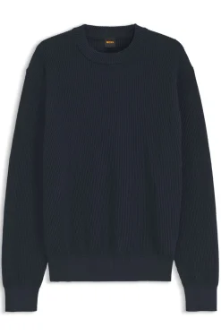 Pullover aus Baumwoll-Mix mit Rippstrick
