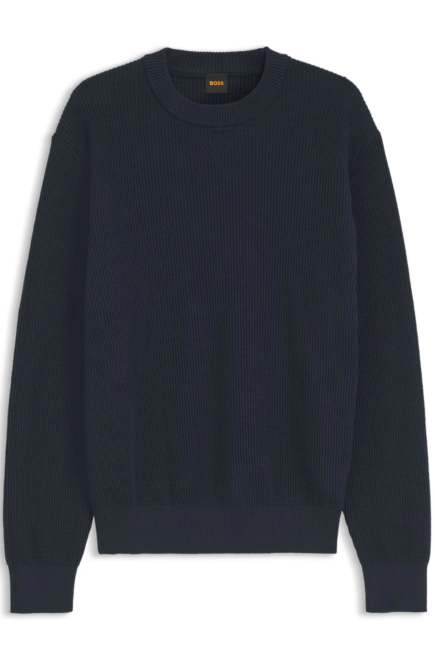 Pullover aus Baumwoll-Mix mit Rippstrick
