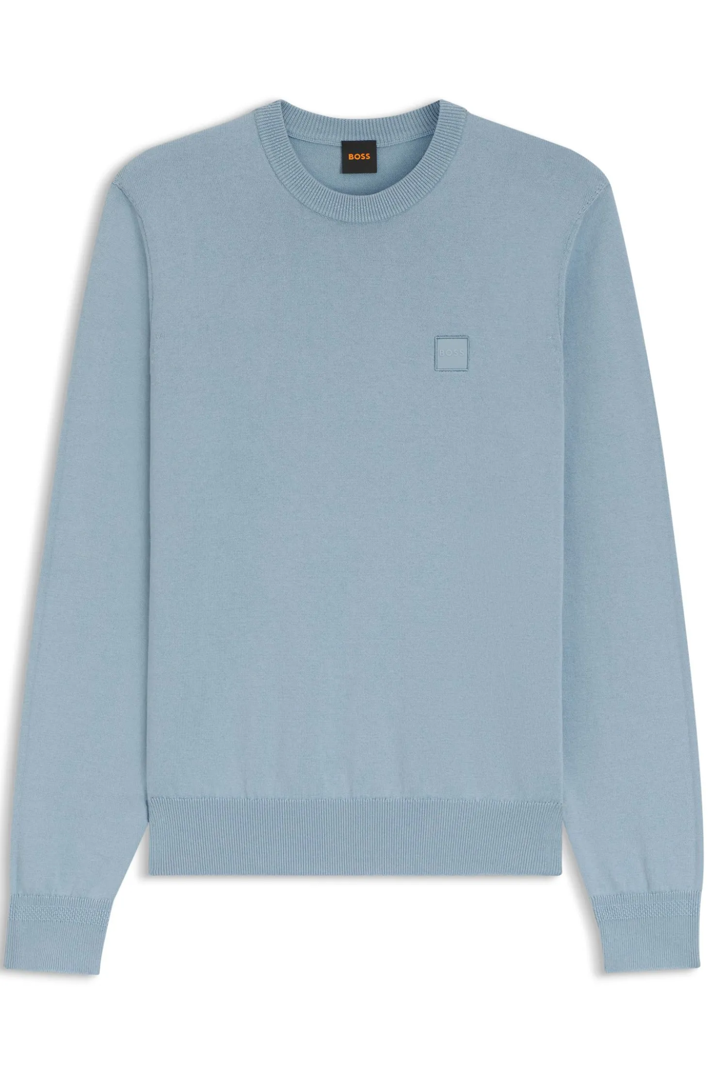Pullover aus Baumwoll-Mix mit Logo-Patch
