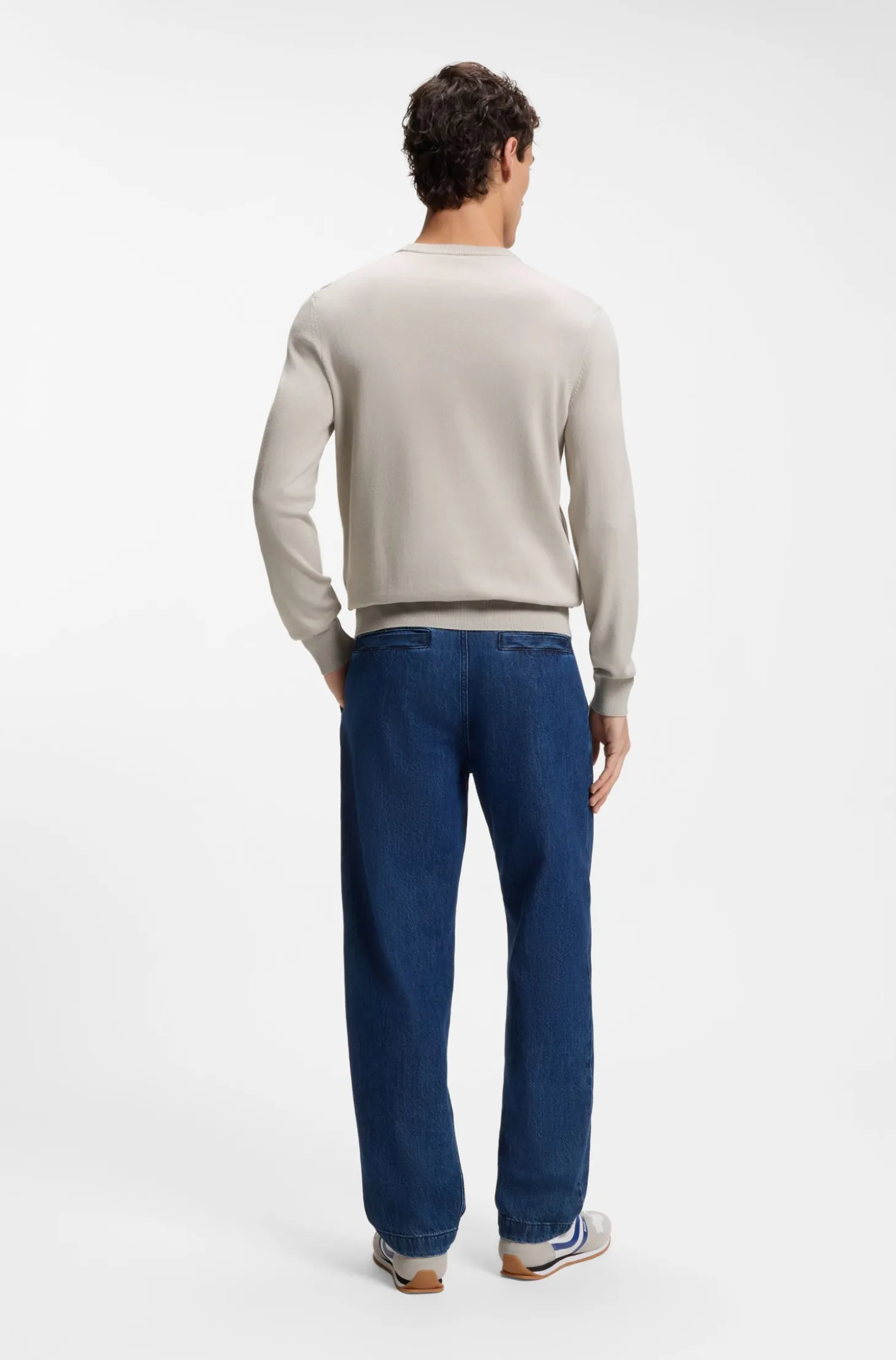 Pullover aus Baumwoll-Mix mit Logo-Patch