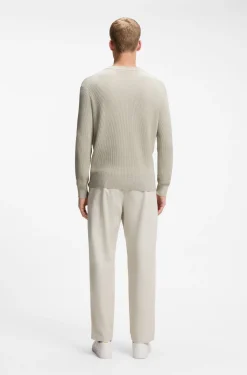 Pullover aus Baumwoll-Mix mit Rippstrick