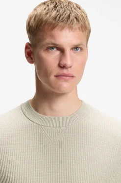 Pullover aus Baumwoll-Mix mit Rippstrick