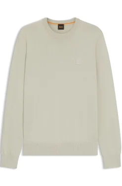 Pullover aus Baumwoll-Mix mit Logo-Patch