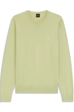 Pullover aus Baumwoll-Mix mit Logo-Patch