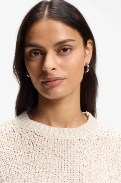 Pullover aus Baumwoll-Mix mit strukturierter Strickstruktur
