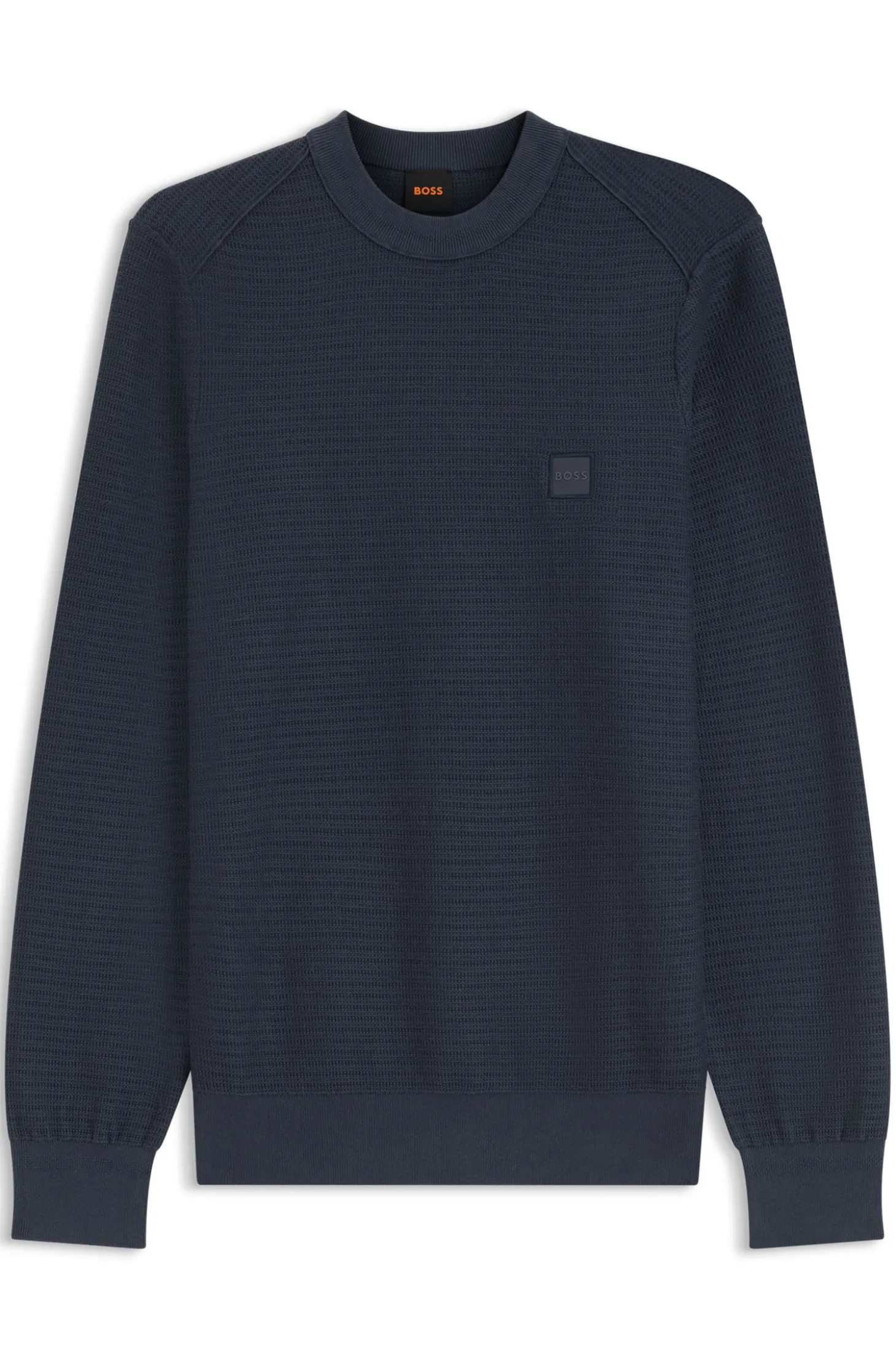 Pullover aus Baumwoll-Piqué mit Logo-Patch