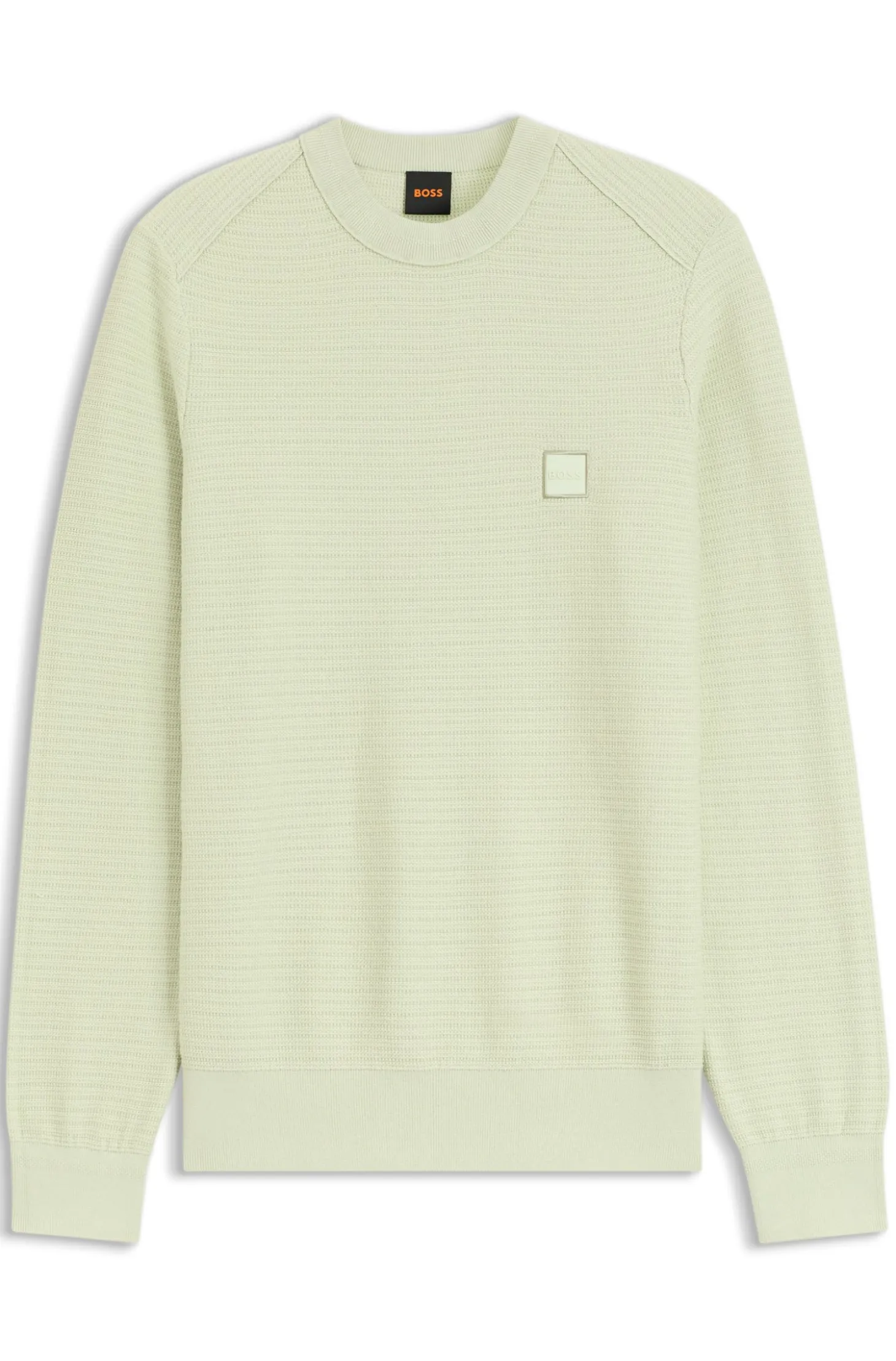 Pullover aus Baumwoll-Piqué mit Logo-Patch