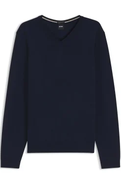 Pullover aus extrafeiner Merinowolle mit V-Ausschnitt