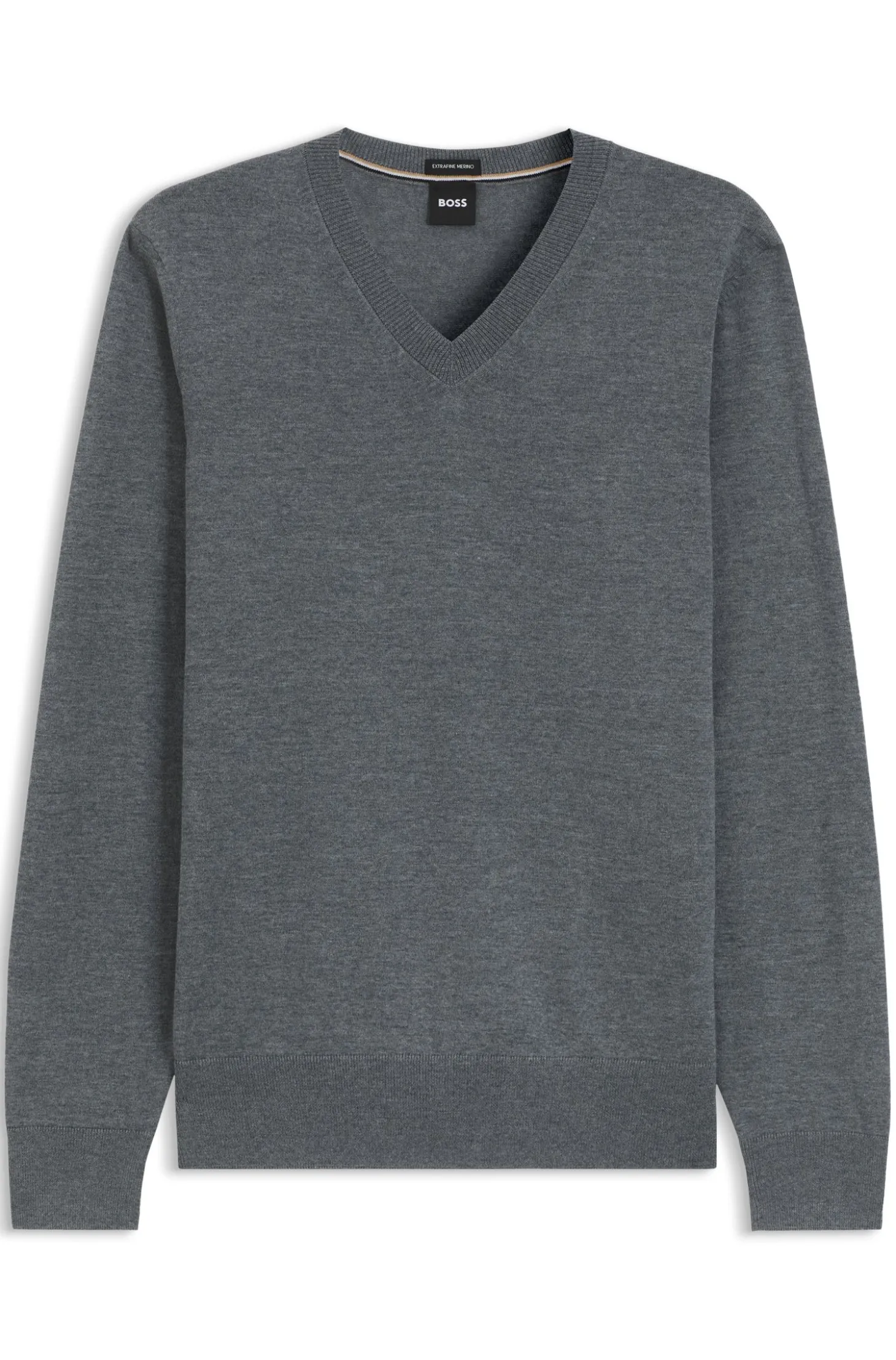 Pullover aus extrafeiner Merinowolle mit V-Ausschnitt