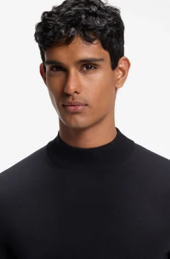 Pullover aus extrafeiner Merinowolle mit Stehkragen