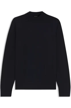 Pullover aus extrafeiner Merinowolle mit Stehkragen