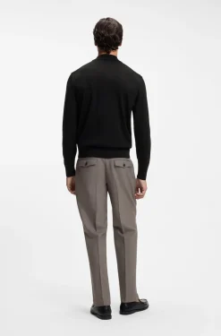 Pullover aus extrafeiner Merinowolle mit Stehkragen
