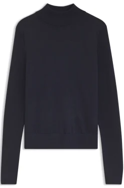 Pullover aus extrafeiner Schurwolle mit Stehkragen