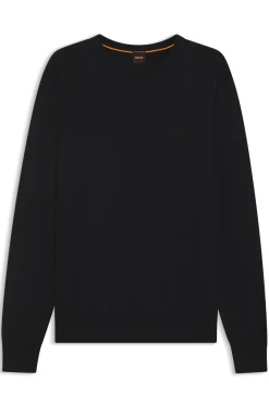 Pullover aus gestrickter Baumwolle mit Logo-Stickerei
