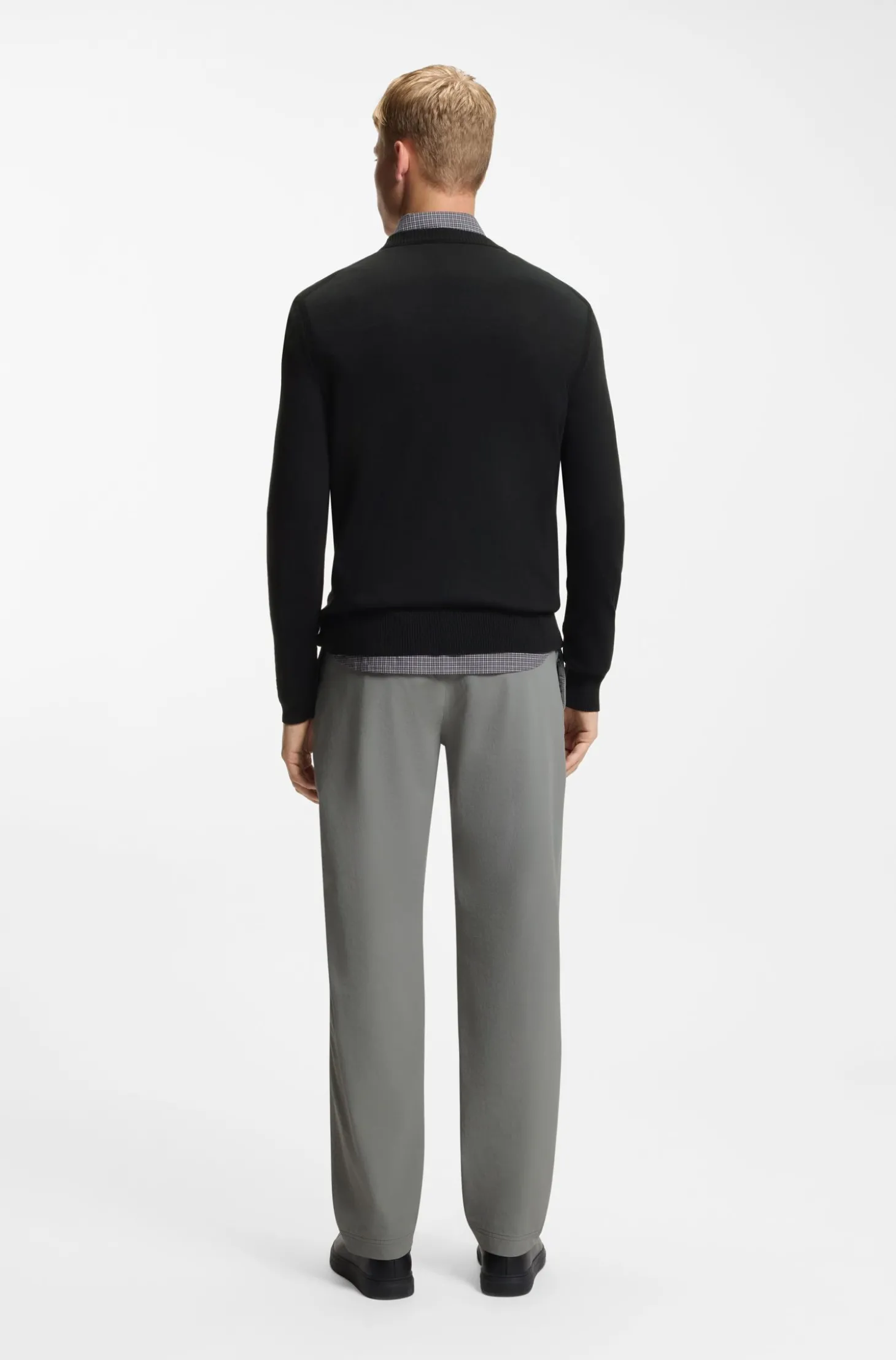 Pullover aus gestrickter Baumwolle mit Logo-Stickerei