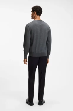 Pullover aus Merinowolle mit Logo-Stickerei