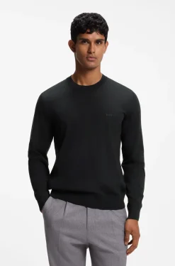 Pullover aus Merinowolle mit Logo-Stickerei