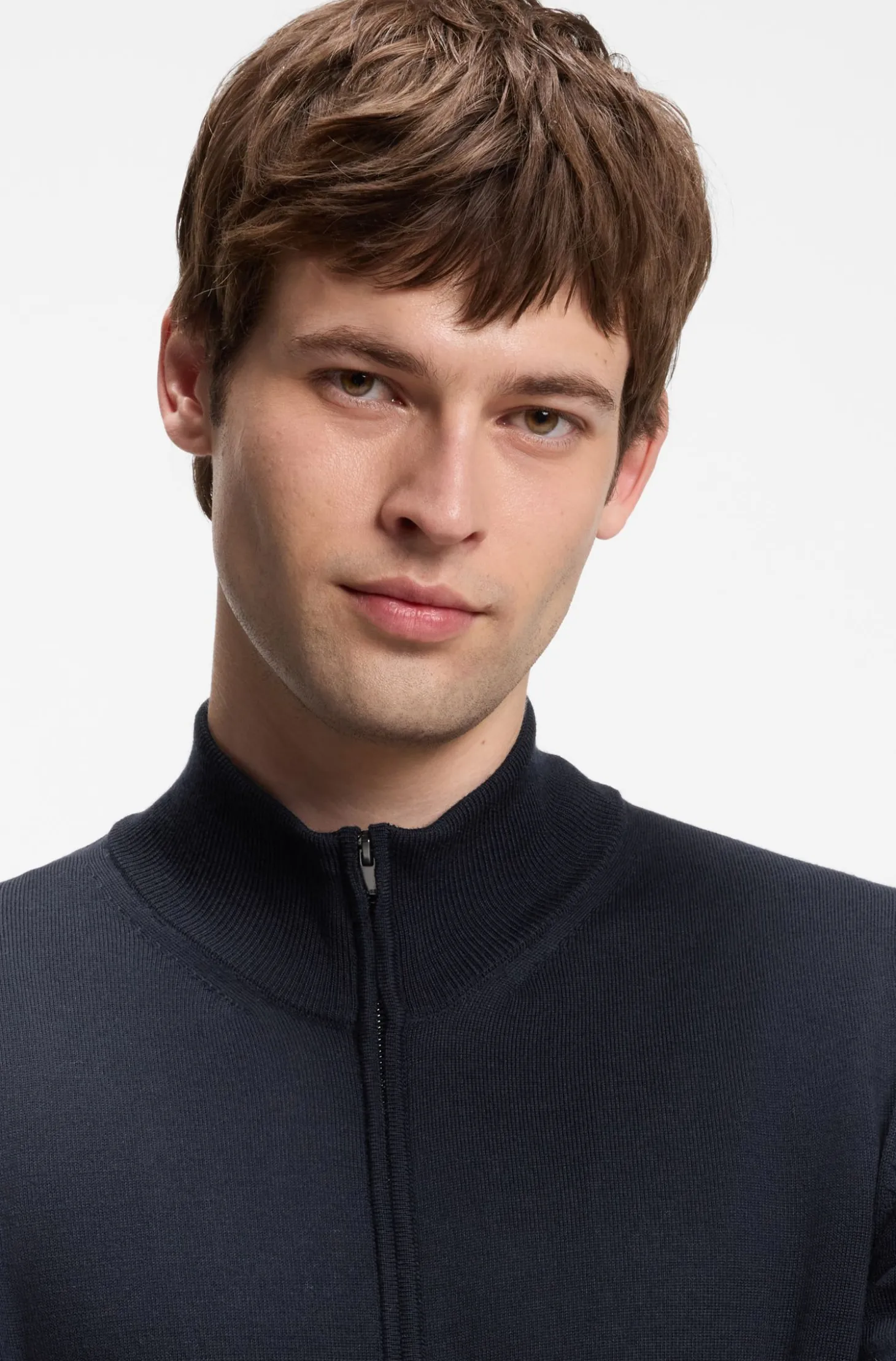 Pullover aus Merinowolle mit Reißverschluss