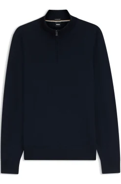 Pullover aus Merinowolle mit Reißverschluss am Kragen