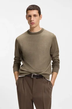 Pullover aus Schurwoll-Mix mit verschiedenen Strukturen