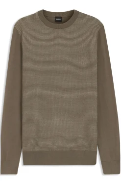 Pullover aus Schurwoll-Mix mit verschiedenen Strukturen