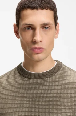 Pullover aus Schurwoll-Mix mit verschiedenen Strukturen