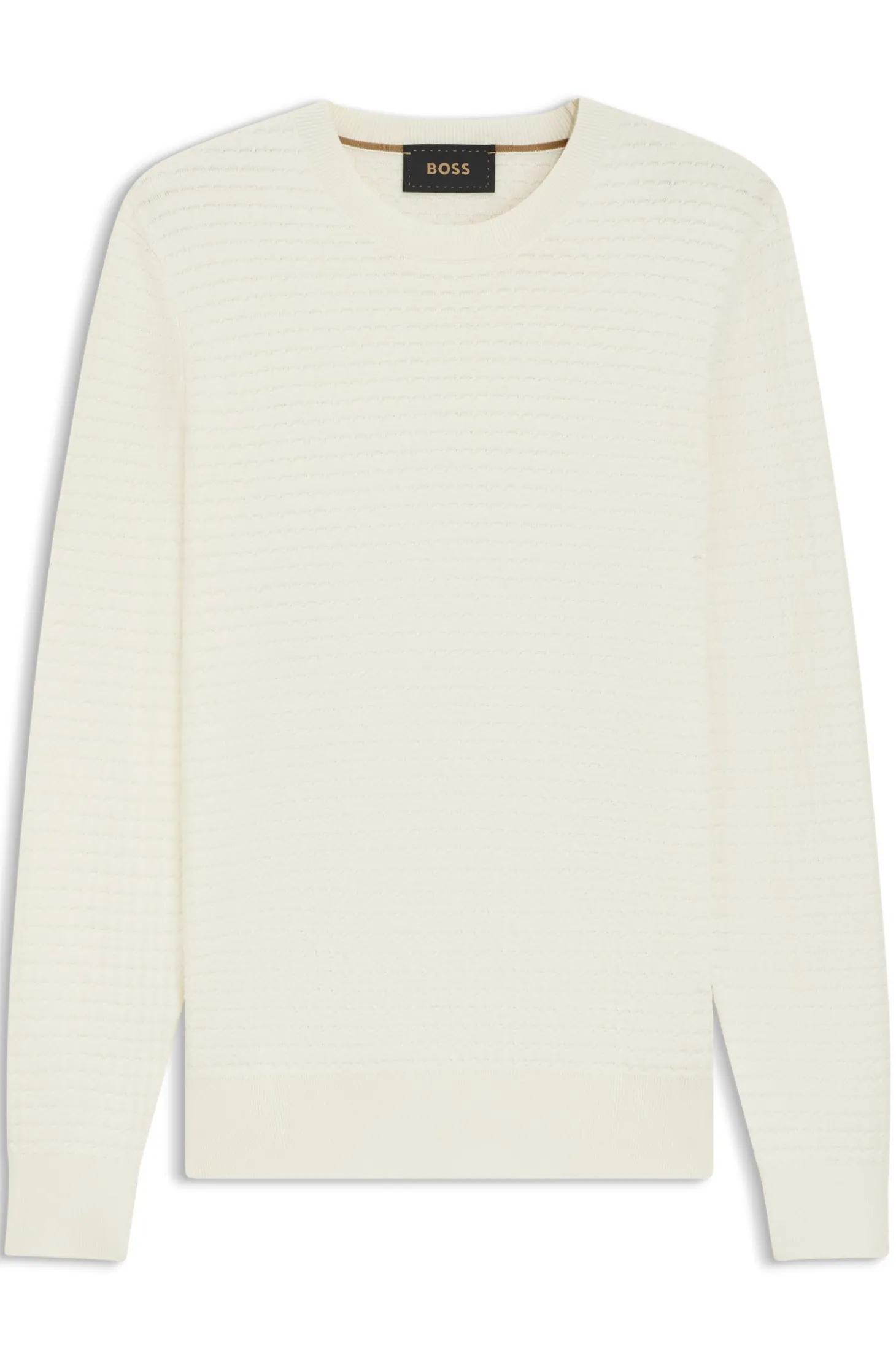 Pullover aus Seide und Baumwolle mit Mikro-Karo-Struktur