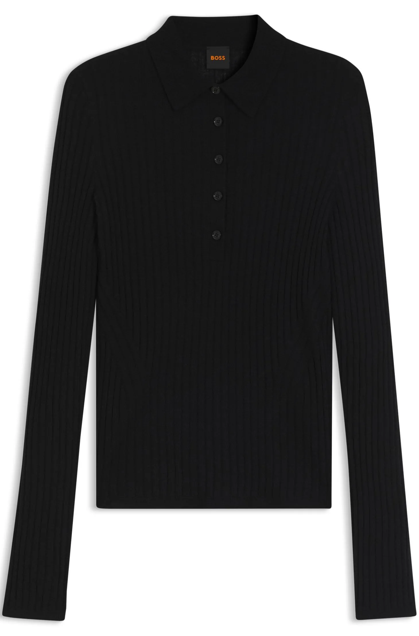 Pullover aus transparentem Woll-Mix mit Polokragen