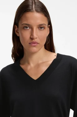 Pullover aus Woll-Mix mit Kaschmir und V-Ausschnitt