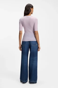 Pullover aus Woll-Mix mit Rippstrick