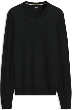 Pullover aus Woll-Mix mit strukturierter Vorderseite