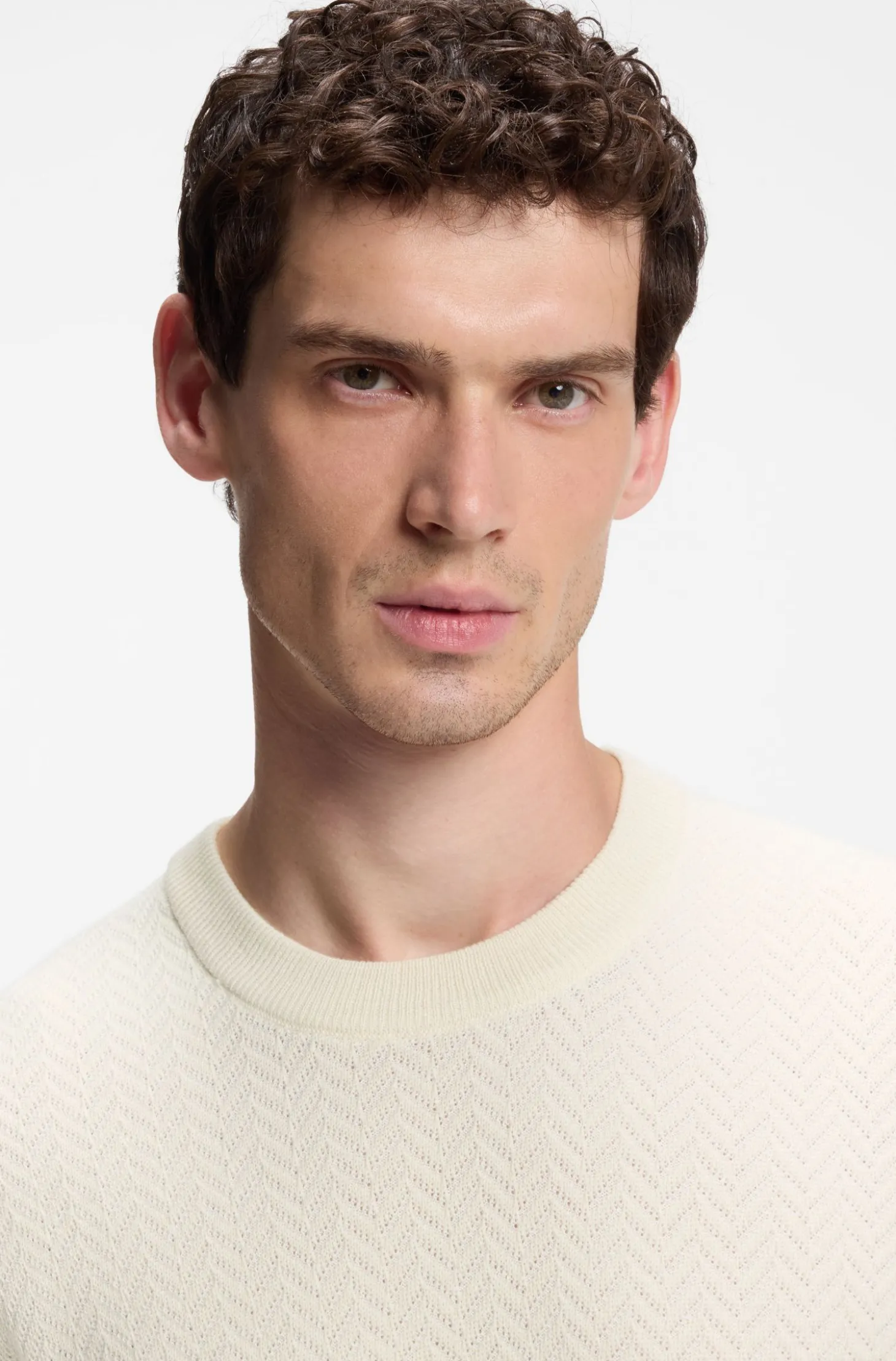 Pullover aus Woll-Mix mit strukturierter Vorderseite